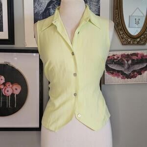 Woman's dressbarn button up vest style shirt.